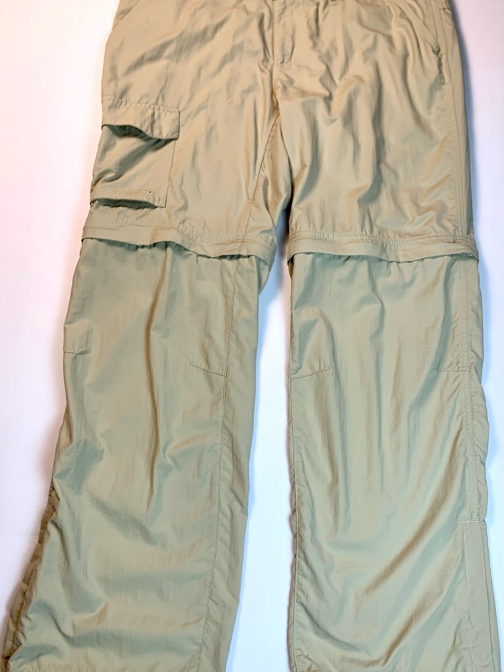 Columbia Omni Shade Convertible Hiking Pants Zip Off Womens 10 Short Beige